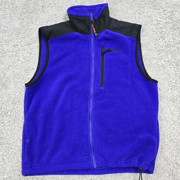 Vintage LL Bean Vest Mens Medium Purple Full Zip USA Outdoors Hiking READ - Picture 1 of 9